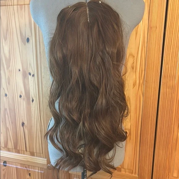 Brown Wavy Hair Extensions with Natural Loose Waves